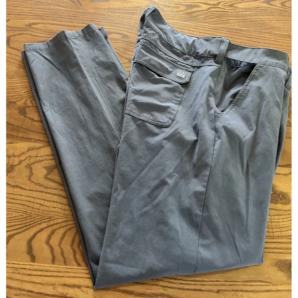Men’s Cotton Blend Gray HUK Pants Size XL